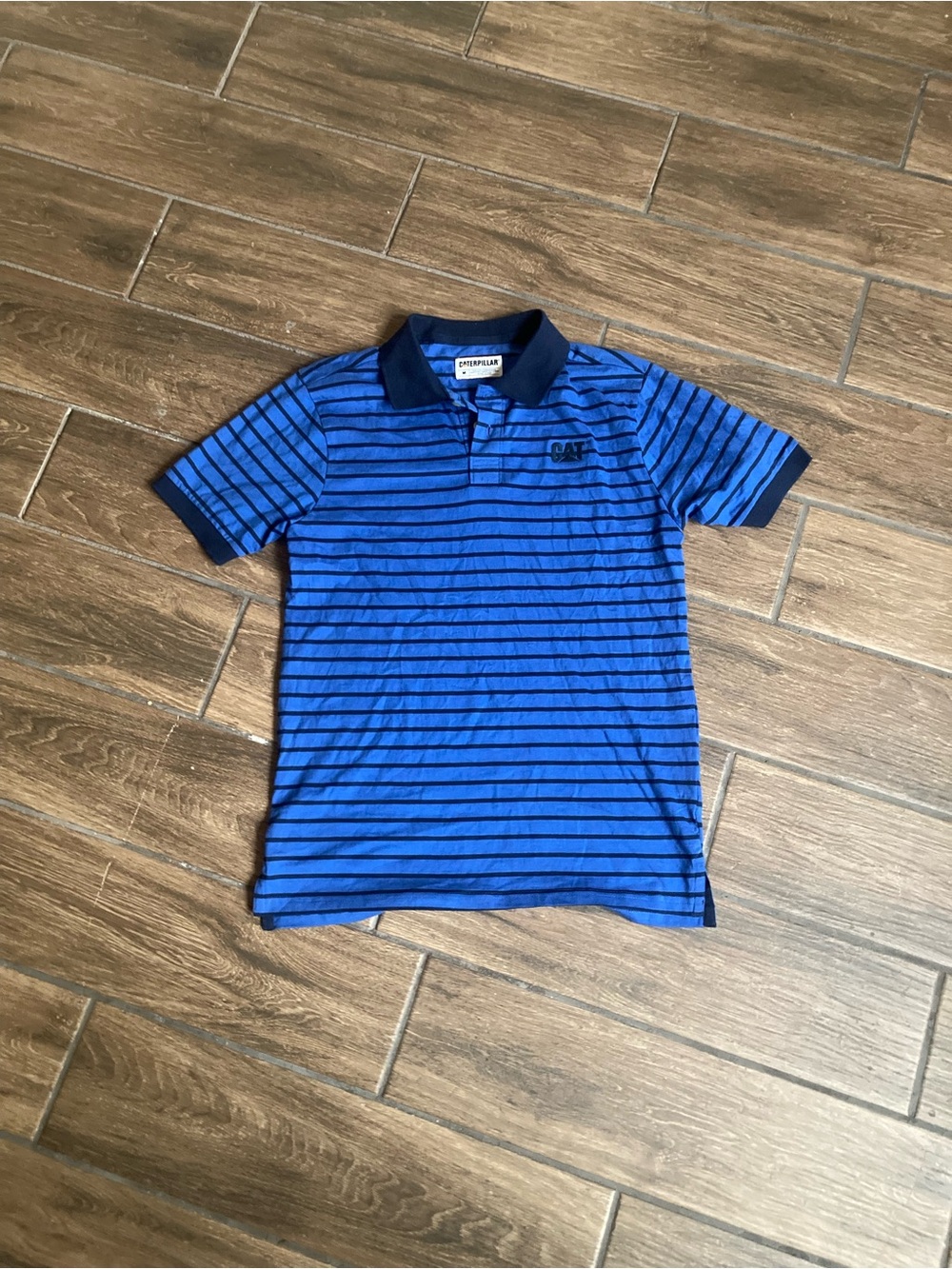 Caterpillar blue polo shirt